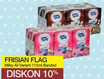 Promo Harga FRISIAN FLAG Susu UHT Milky All Variants 115 ml - Yogya