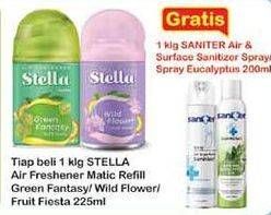 Promo Harga Stella Matic Refill Green Fantasy, Wild Flower, Fruit Fiesta 225 ml - Indomaret