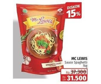 Promo Harga Mc Lewis Saus Spaghetti 1000 gr - Lotte Grosir