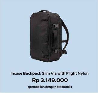 Promo Harga INCASE VIA Backpack Slim with Flight Nylon 1 pcs - iBox