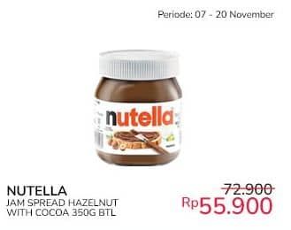 Promo Harga Nutella Jam Spread Chocolate Hazelnut 350 gr - Indomaret