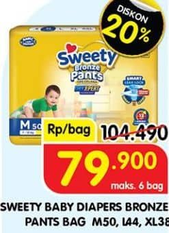 Promo Harga Sweety Bronze Pants Dry X-Pert XL38, M50, L44 38 pcs - Superindo