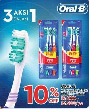Promo Harga ORAL B Toothbrush All Rounder Gum Protect Extra Soft 3 pcs - Guardian