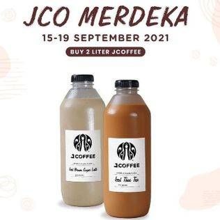 Promo Harga JCO Jcoffee Brown Sugar Latte, Thai Tea 1 ltr - JCO