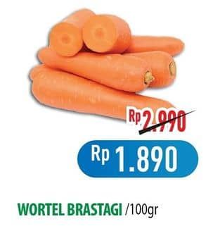 Promo Harga Wortel Berastagi per 100 gr - Hypermart