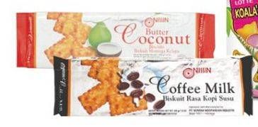 Promo Harga NISSIN Biscuits Butter Coconut, Coffee Milk 200 gr - Carrefour