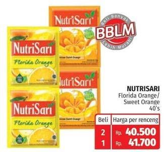 Promo Harga NUTRISARI Powder Drink Jeruk Manis, Florida Orange per 10 sachet 14 gr - Lotte Grosir