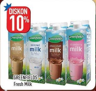Promo Harga GREENFIELDS Fresh Milk  - Hypermart
