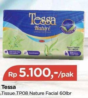 Promo Harga Tessa Nature Unbleach Tissue Towel TP08 60 sheet - TIP TOP