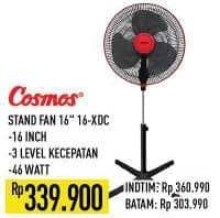 Promo Harga Cosmos 16 XDC Stand Fan 16 inch  - Hypermart