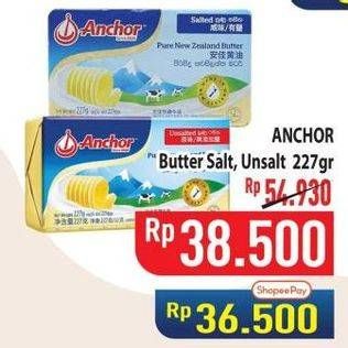 Promo Harga Anchor Butter Salted, Unsalted 227 gr - Hypermart