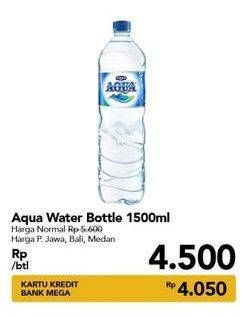 Promo Harga AQUA Air Mineral 1500 ml - Carrefour
