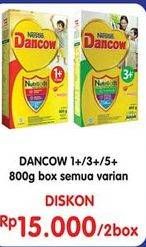 Promo Harga DANCOW Advanced Excelnutri+ 1+/3+/5+ All Variants per 2 box 800 gr - Indomaret