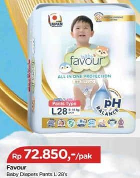 Promo Harga Favour Baby Diapers Premium Pants L28 28 pcs - TIP TOP