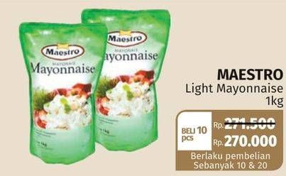 Promo Harga MAESTRO Mayonnaise Light 1000 gr - Lotte Grosir