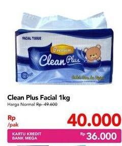 Promo Harga CLEAN PLUS Tissue Soft Pack 1000 gr - Carrefour