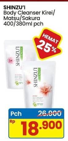 Promo Harga Shinzui Body Cleanser Kirei, Matsu, Sakura 380 ml - Indomaret