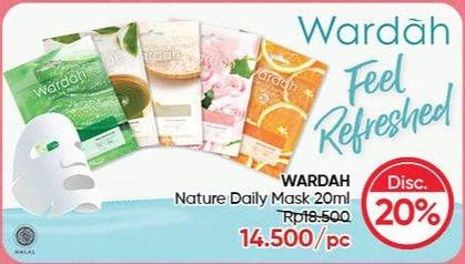 Promo Harga WARDAH Nature Daily Sheet Mask 20 ml - Guardian