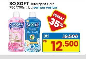 Promo Harga Sosoft Deterjen Cair All Variants 700 ml - Indomaret