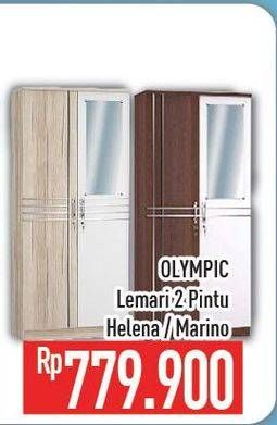 Promo Harga OLYMPIC Lemari Pakaian 2 Pintu Helena, Marino  - Hypermart