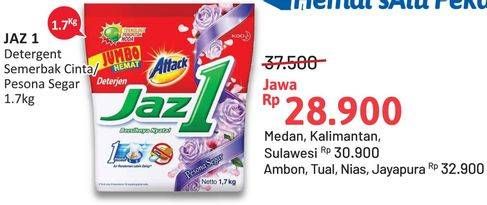 Promo Harga Attack Jaz1 Detergent Powder Semerbak Cinta, Pesona Segar 1700 gr - Alfamidi