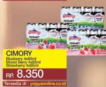 Promo Harga Cimory Mini Yogurt Drink Blueberry, Mixed Berry, Strawberry per 4 pcs 70 ml - Yogya