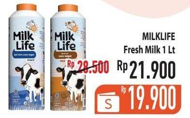 Promo Harga MILK LIFE Fresh Milk 1000 ml - Hypermart