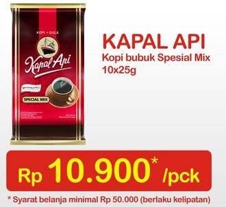 Promo Harga Kapal Api Kopi Bubuk Special Mix 10 pcs - Indomaret