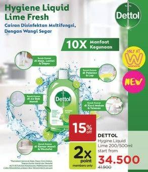Promo Harga DETTOL Antiseptic Germicide Liquid Lime 200 ml - Watsons