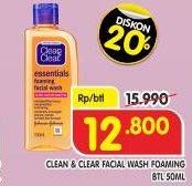 Promo Harga CLEAN & CLEAR Facial Wash 50 ml - Superindo