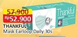 Promo Harga THANKFUL Earloop Daily Mask Adult 30 pcs - Alfamart