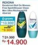REXONA Deo Roll On Women Free Spirit/ Shower Clean/ Men Ultra Recharge/V8