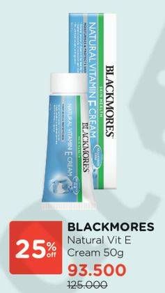 Promo Harga BLACKMORES Natural Vitamin E Cream 50 gr - Watsons