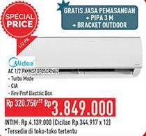 Promo Harga MIDEA MSFC-05CRN1 - AC 1/2PK  - Hypermart