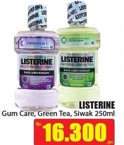 Promo Harga LISTERINE Mouthwash Antiseptic Gumcare, Green Tea, Siwak 250 ml - Hari Hari