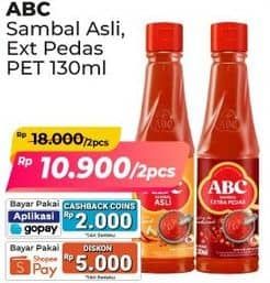 Promo Harga ABC Sambal Extra Pedas, Asli 135 ml - Alfamart
