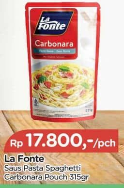 Promo Harga La Fonte Saus Pasta Carbonara 315 gr - TIP TOP