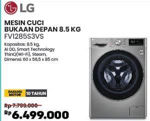 Promo Harga LG FV1285S3VS Mesin Cuci Front Load  - COURTS