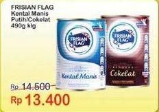 Promo Harga FRISIAN FLAG Susu Kental Manis Cokelat, Putih 490 gr - Indomaret