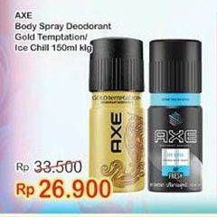 Promo Harga AXE Body Spray Gold Temptation, Ice Chill 150 ml - Indomaret