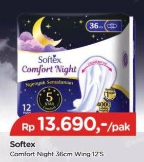 Promo Harga Softex Comfort Night Wing 36cm 12 pcs - TIP TOP