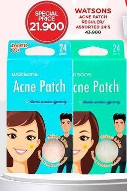 Promo Harga Watsons Acne Patch Regular, Assorted 24 pcs - Watsons