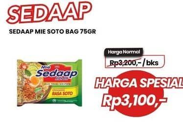Promo Harga Sedaap Mie Kuah Soto 75 gr - Carrefour