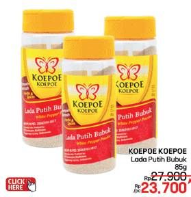 Promo Harga Koepoe Koepoe Bumbu Rempah-Rempah Lada Putih Bubuk 85 gr - LotteMart