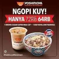 Promo Harga Yoshinoya Brown Sugar Coffee Milk 14oz + Beef Bowl  - Yoshinoya