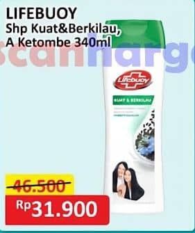 Promo Harga Lifebuoy Shampoo Strong Shiny, Anti Dandruff 340 ml - Alfamart