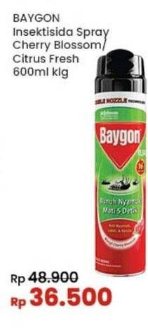 Promo Harga Baygon Insektisida Spray Cherry Blossom, Citrus Fresh 600 ml - Indomaret