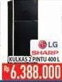 Promo Harga LG/SHARP Kulkas 2 Pintu  - Hypermart