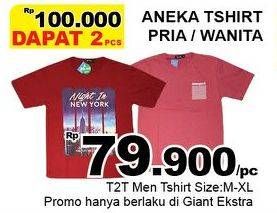 Promo Harga T-Shirt Wanita/Pria  - Giant