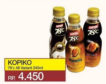 Promo Harga KOPIKO 78C Drink All Variants 240 ml - Yogya
